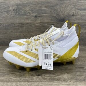 Adidas Adizero Impact Football Cleats White Gold Men's Size 13